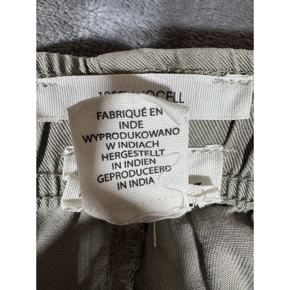 Nicole Miller Pants Womens Medium Green-Gray Jogger Cargo Pockets Elastic Waist - Picture 4 of 8